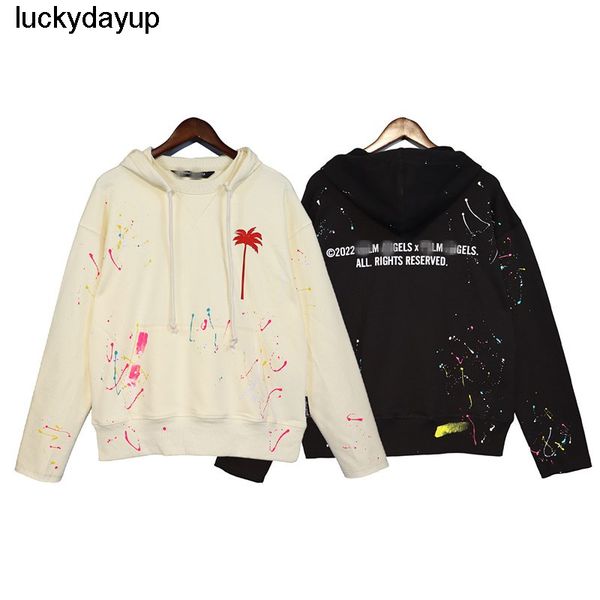 

men's hoodies sweatshirts palms coconut speckle hoodie men's women's high street coat, Black