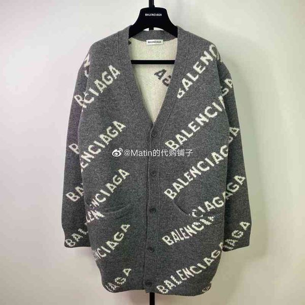 

designer sweater men women senior classic leisure all print grey cardigan luxury sweater fashion style, White;black