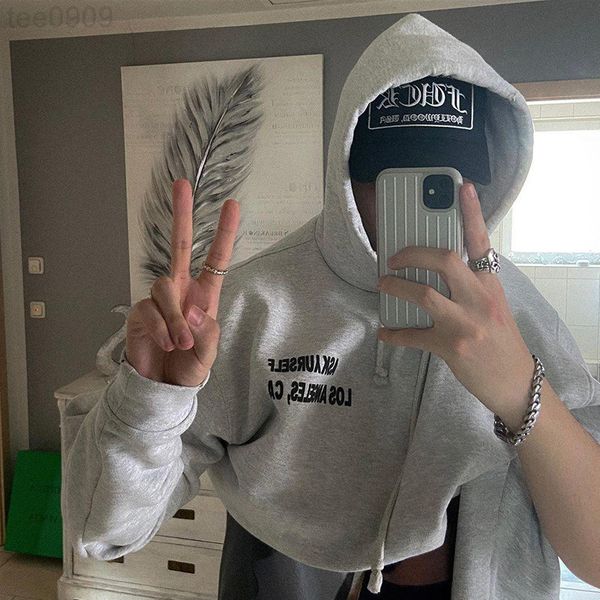 

askyurself og worn out boys and girls hoodies sweatshirts the new high street alphabet print high street fashion brand gray loose hoodie men, Black