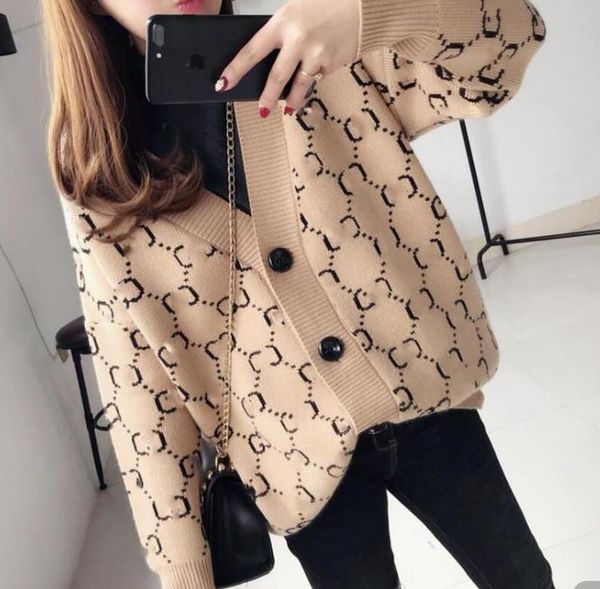 

women's sweaters designer dunks v-neck new striped simple knit sweater loose casual cardigan jackets clothes, White;black
