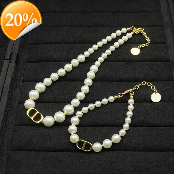 

high-end fashion design women's necklace d jia di cd pearl simple bracelet, Silver