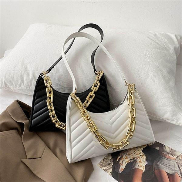 

evening bags shoulder bags check embossed handbags pu leather chain shoulder bag texture shopping bag zipper embossed underarm bag 220919