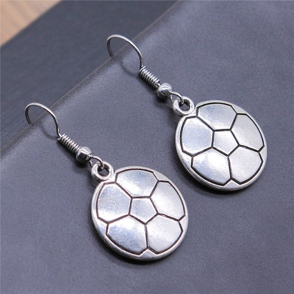 

retro simple handmade jewelry ear cuff football jewelry drop earrings for women stud, Silver
