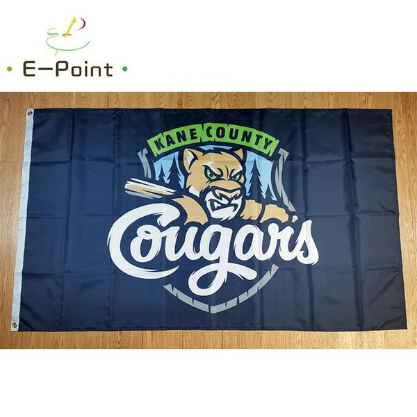 

milb kane county cougars flag 3 5ft 90cm 150cm polyester banner decoration flying home & garden festive gifts257s