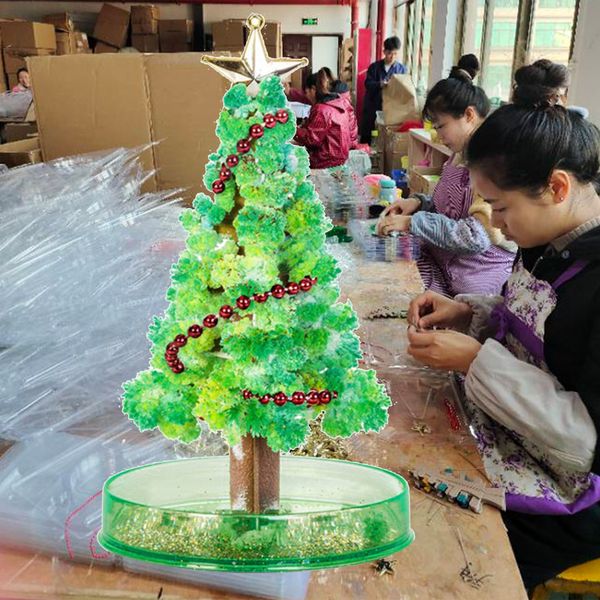 

magical magic christmas tree paper tree blossom creative deskdecompression gift toy science laboratory