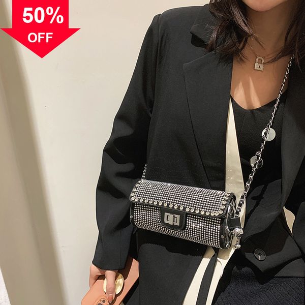 

designer evening bag new shoulder mini hand women's 2022 new dign rhintone fashion women's underarm dinner