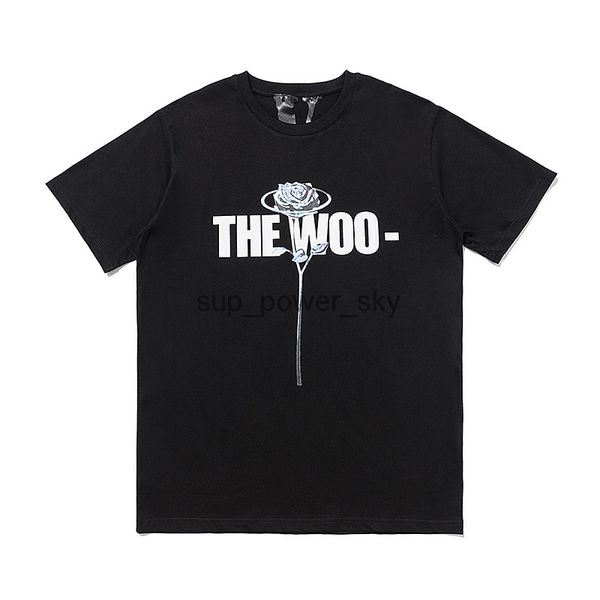 

mens t-shirts fashion vloness designer tee co branded rose print back large v fashion short letter priting sleeve t-shirt, White;black