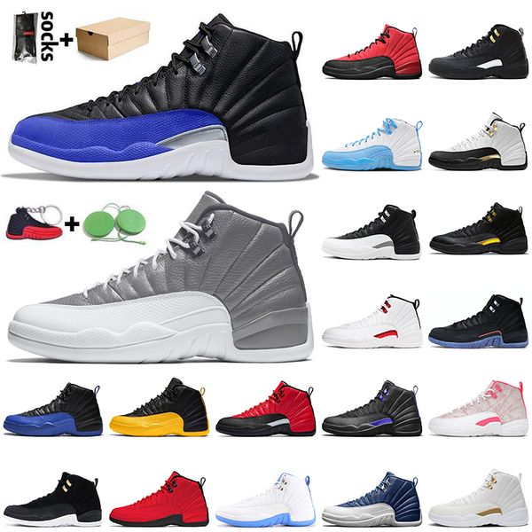 

sport basketball shoes jumpman 12s stealth women mens trainers fashion 12 hyper royal reverse flu game university gold gamma blue men sneake