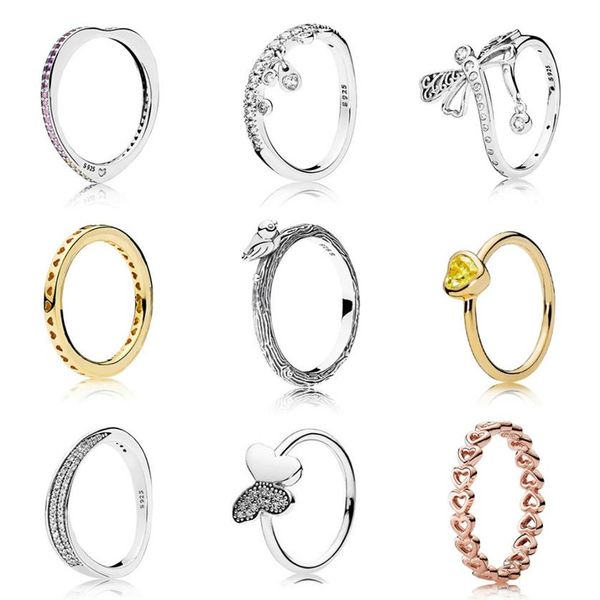 

new 100% 925 sterling silver ring 197095nrpmx 197108cz 197093cz 167134 197103 167089csy 197136cz 190993cz 180177 gifts227f