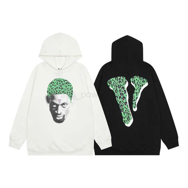 

2022 mens hoodies designer vloness sweatshirts fashion brand portrait letter priting hoodie, Black