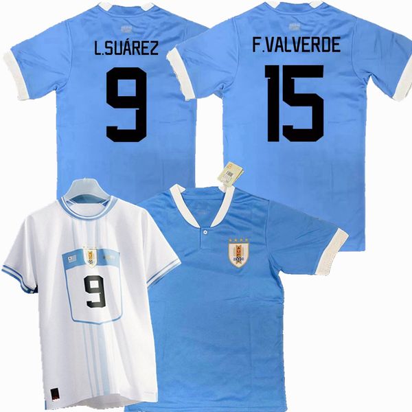 

player fans version 2022 2023 soccer jerseys d.nunez f.valverde r.araujo l.suarez e.cavani g.de arrascaeta j .. gimenez 22 23 football tigh, Black