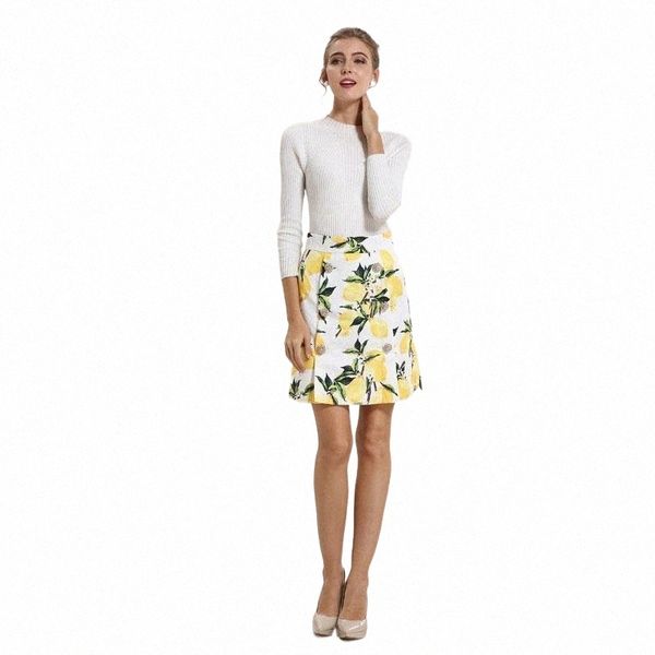 

skirts 2022 high-end europe designer luxurious diamond buttons skirt ladies noble vintage printed gorgeous stylish p9iy#, Black