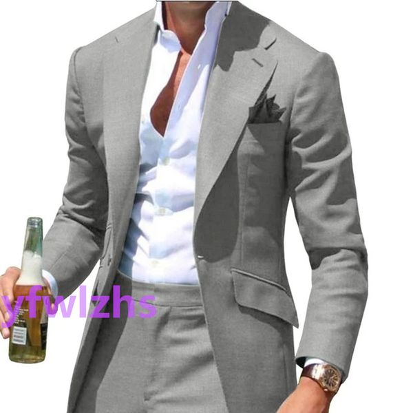 

customize one button wedding tuxedos notch lapel mens suit two pieces formal business mens jacket blazer groom tuxedo coat pants 01273, Black;gray