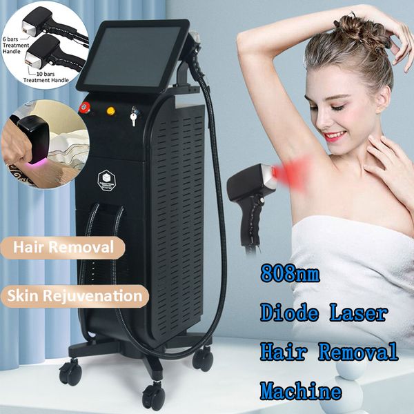 

high safety laser hair removal rejuvenation skin equipment 808nm diode laser permanent epilator beauty machine, Black