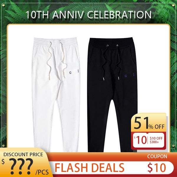 

fashion mens designer pants casual men women black white joggers track pant m-xxl