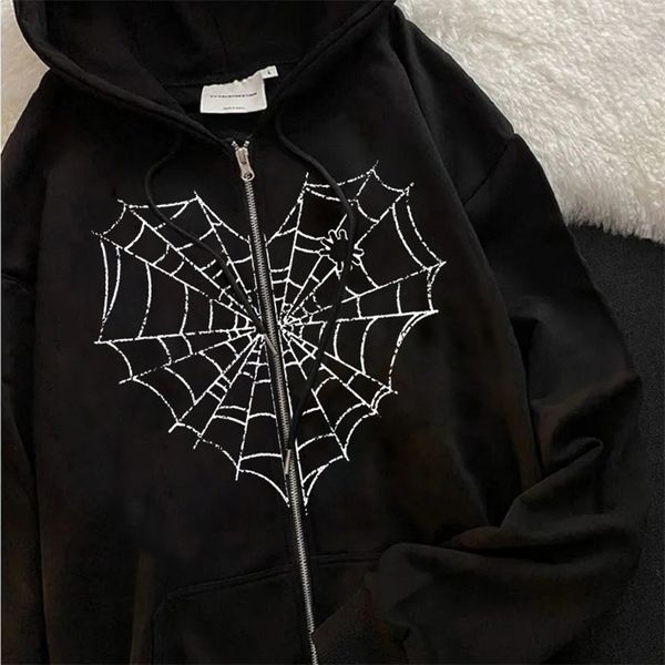 

women's hoodies sweatshirts gothic harajuku vrouwen hoodie spineb print korean jogging y2k goth vinatge kleding voor spring 220919, Black