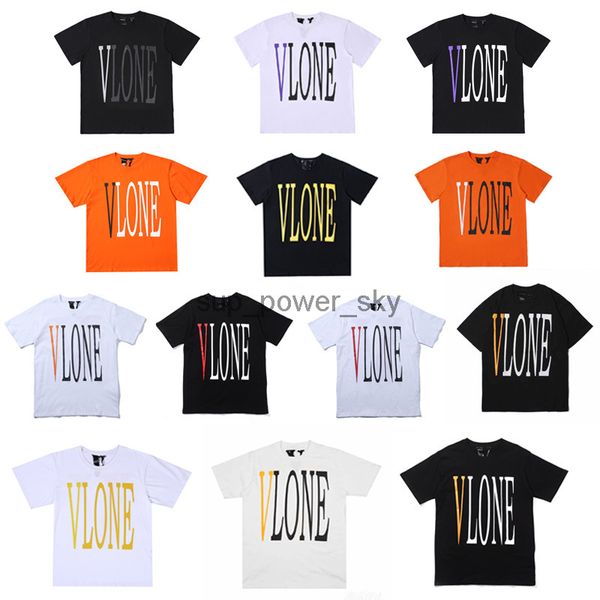 

mens t-shirts ashion brand vloness designer short womens sleeve back big v loose fashion letter priting t-shirt, White;black