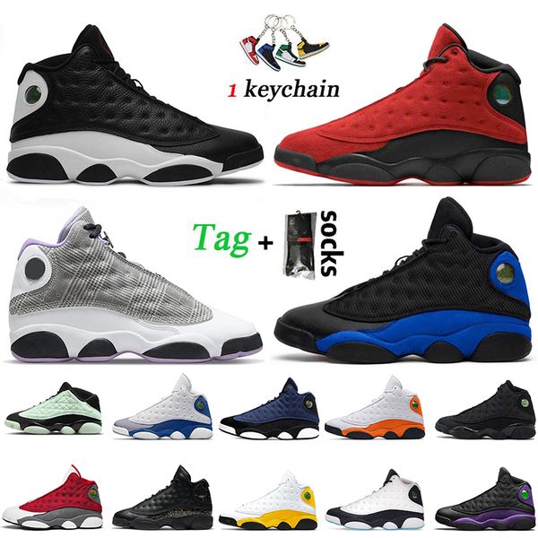 

2022 jumpman 13 13s women mens basketball shoes brave blue hyper royal black cat obsidian reverse bred houndstooth singles day playground al