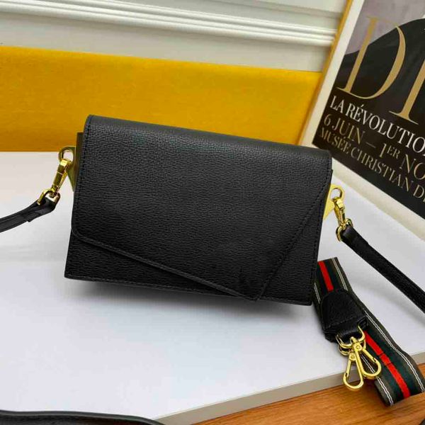 

2022 designer bag flip cover small square bags classic shoulder bag leather two shoulder straps