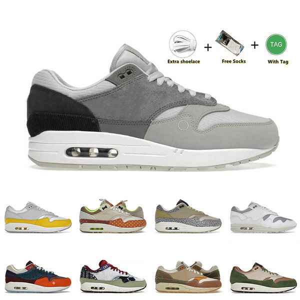 

london 1 87s men women running shoes safari wabi sabi la ville lumiere blueprint patta waves white airmaxs max 1s athletic sports sneakers s