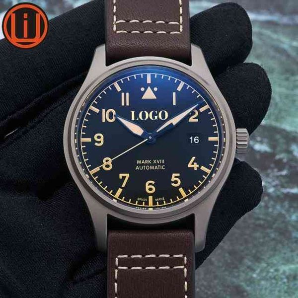 

luxury men business watch 2892 movement titanium material 40mm iw327006 mark xviii, Slivery;brown