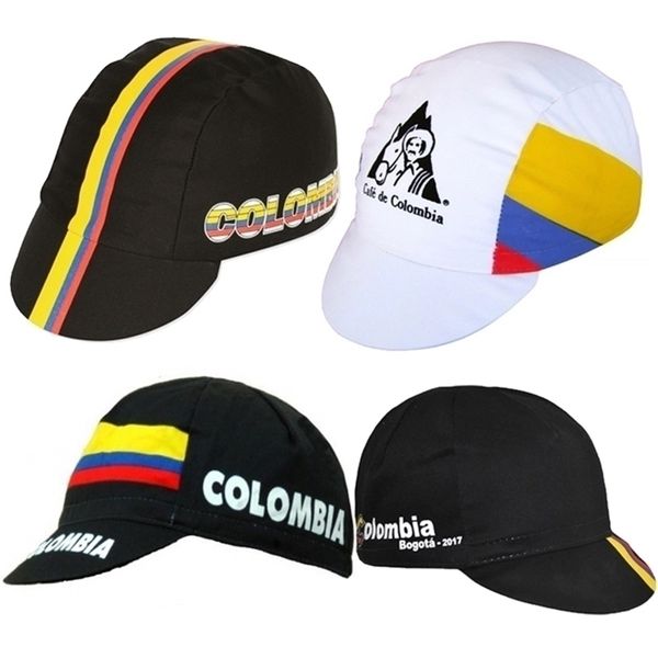 

snapbacks pro team cycling cap colombia ride head wear bike hat  fits most 220919, Black;white