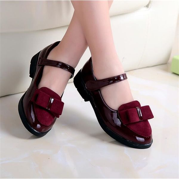 

sneakers children princess leather shoes pu 3 colors casual baby black red girls fashion brand sport dance 220920