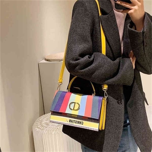 

55% off outlet evening bags online sale trend bags small square hand graffiti painted rainbow
