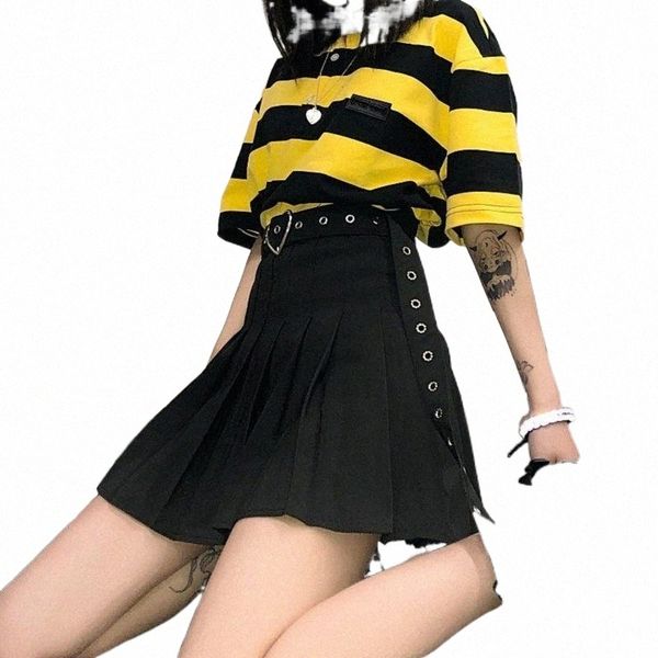 

skirts women mini pleated skirt sashes harajuku students all-match streetwear fashion chic y2k kawaii sweet jk leisure classic c0vr#, Black