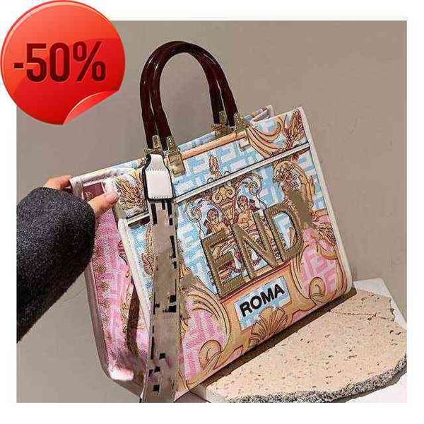 

factory clearance specials 50% off designer evening bags 60% sale new women's large shoulder msenger painted printing 2022 product
