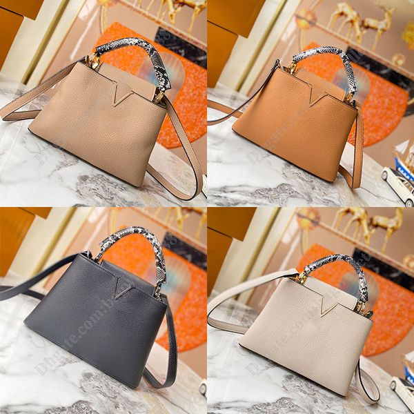 

women bags totes big capacity genuine leather capucines shopping bag handbags leather handle shoulder tote purse crossbody m94519