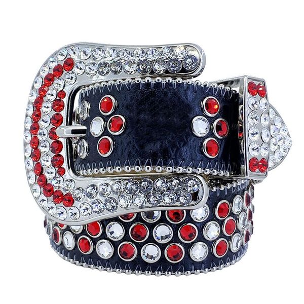 

2022 designer belt bb simon belts for owen men women shiny kor diamond belt red handbag rick yellow261m, Black;brown