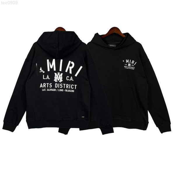 

high version amirs hoodie autumn and winter new letter printed high street casual hoodie, Black