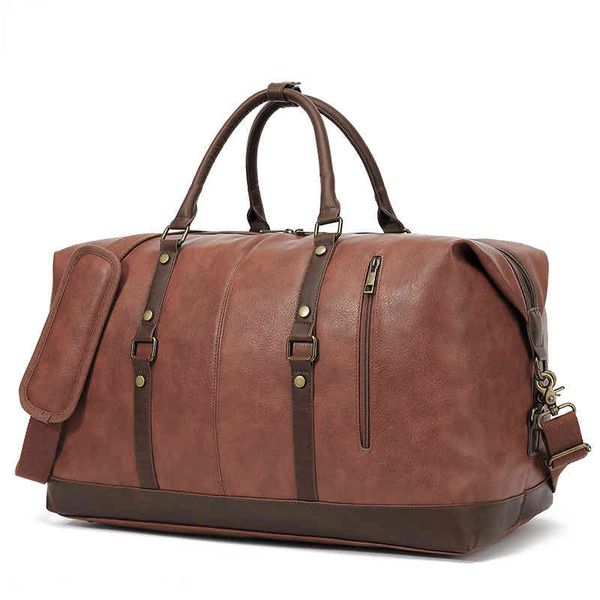 

duffel bags new wear-resistant pu travel bag business style solid color outdoor one shoulder luggage bag storage bag 220920