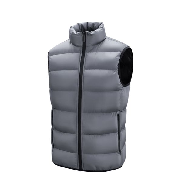

men's vests korean autumn and winter men's waistcoat large size brand down cotton vest sleeveless jacket boy trend 220920, Black;white
