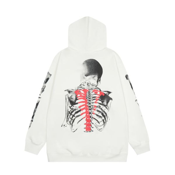 

mens hoodies 2022 new designer sweatshirts vloness skeleton portrait finger hooded sweater fashion hoodie, Black