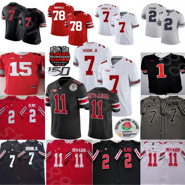 

football jerseys ncaa ohio state buckeyes justin fields football jersey 2 chase young jk dobbins 15 elliott stroud fleming dwayne nick bosa, Black;red