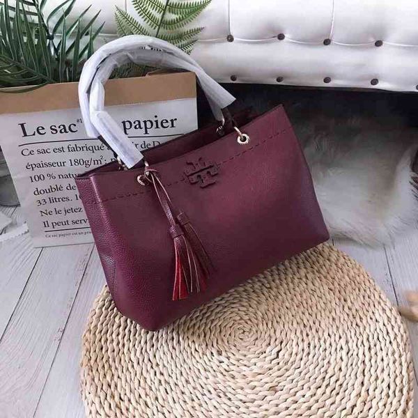 

designer burchs handbags torys tote bag tb luxuries designers women crossbody handbag shoulder totes bags commuter two-layer cowhide tassel