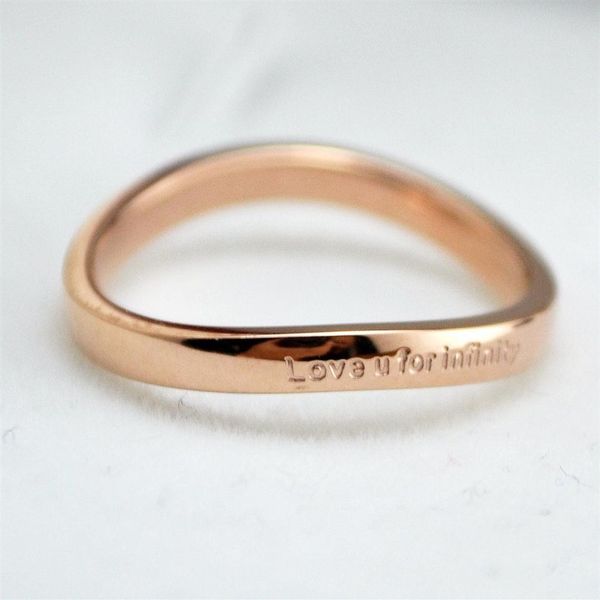 

316l titanium steel punk band ring with love u for infinity words wedding hip hop jewelry gift ps5446278f, Silver