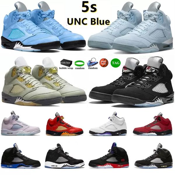 

5s raging red mens basketball shoes jumpman 5 mens sneakers university blue hyper royal alternate grape og black metallic men trainers
