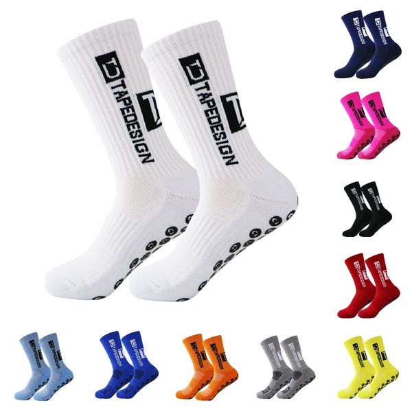 

men's soccer socks anti slip non slip grip pads for football basketball sports, Black