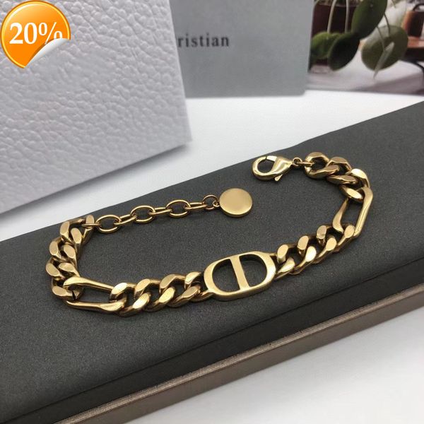 

high-end fashion design women's necklace d family bracelet simple cd letter earrings female net red star same style, Silver