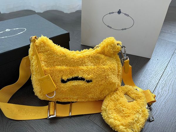 

evening bags p home lamb wool bag hobo three-in-one autumn and winter style handbags tote bag bucket shoulder bags famous brand designer