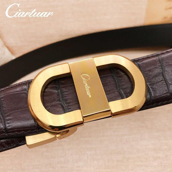 

ciartuar official store luxury new fashion designer men belt genuine leather cowskin for trouser x07262532, Black;brown