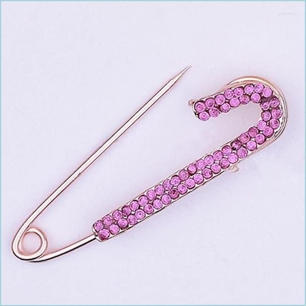 

pins brooches brooches fashionable simple double row rhinestone pins women accessories jewelry bijoux wholesale clothes b jewelshops dhm6r, Gray