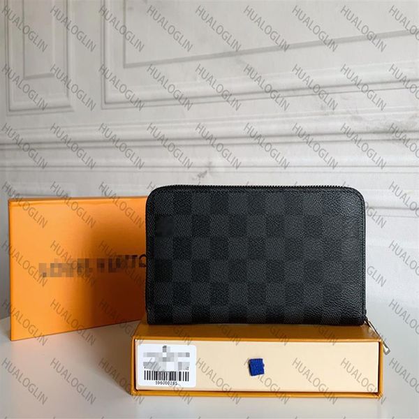 

fashion women clutch wallet pu leather wallet single zipper wallets lady ladies long classical purse with orange box card 60017257n, Red;black