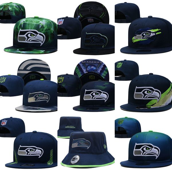 

snapbacks seattle''seahawks''football hats cap adjustable fit hat, Black;white
