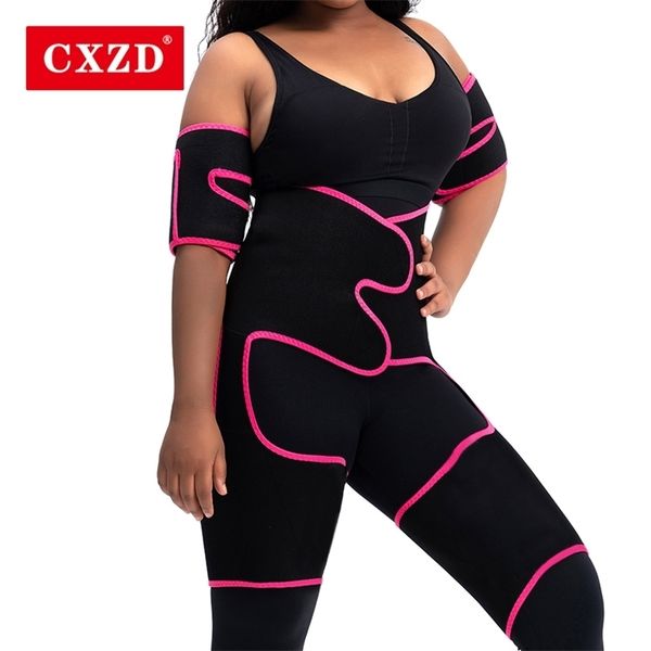 

womens shapers cxzd sauna waist trainer corset sports abdomen belt thigh forming workout fitness tummy control strap slimming 220919, Black;white
