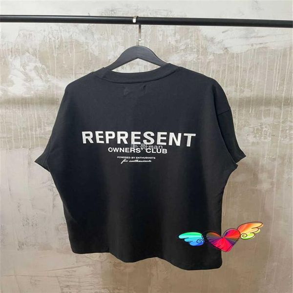 

represent owner club men women 11 vintage represent tee inside tag label oversize short sleeve262y, White;black