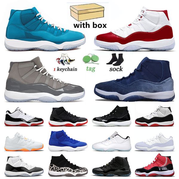

with box jumpman new 11 11s xi basketball shoes for men women miamis dolphins high midnight navy cool grey sports low legend blue sneakers t, Black